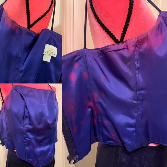 Two-piece vintage prom dress w/shawl - Picture 8 of 9